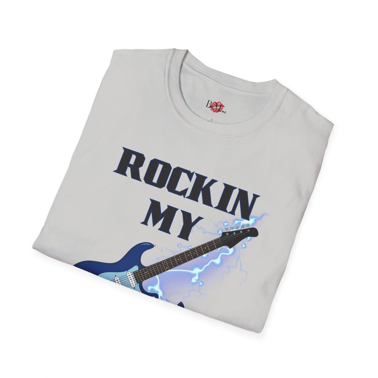 Rockin' My Guitar Unisex Softstyle T-Shirt - Perfect for Music Lovers