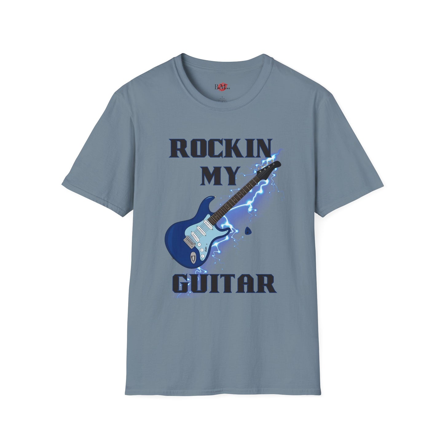 Rockin' My Guitar Unisex Softstyle T-Shirt - Perfect for Music Lovers