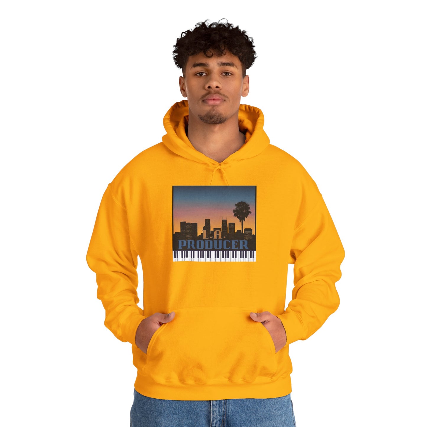 Hooded Sweatshirt L A Producer Black