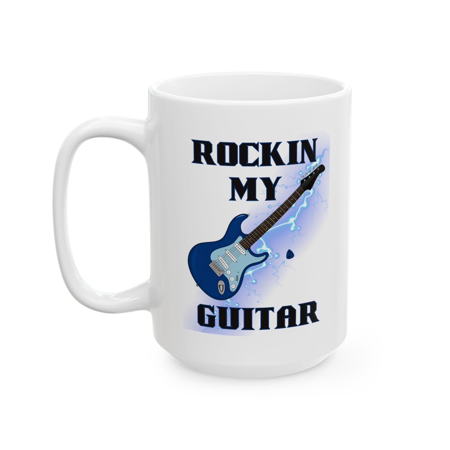 Rockin' Guitar Ceramic Mug - 11oz & 15oz Coffee Cup for Music Lovers