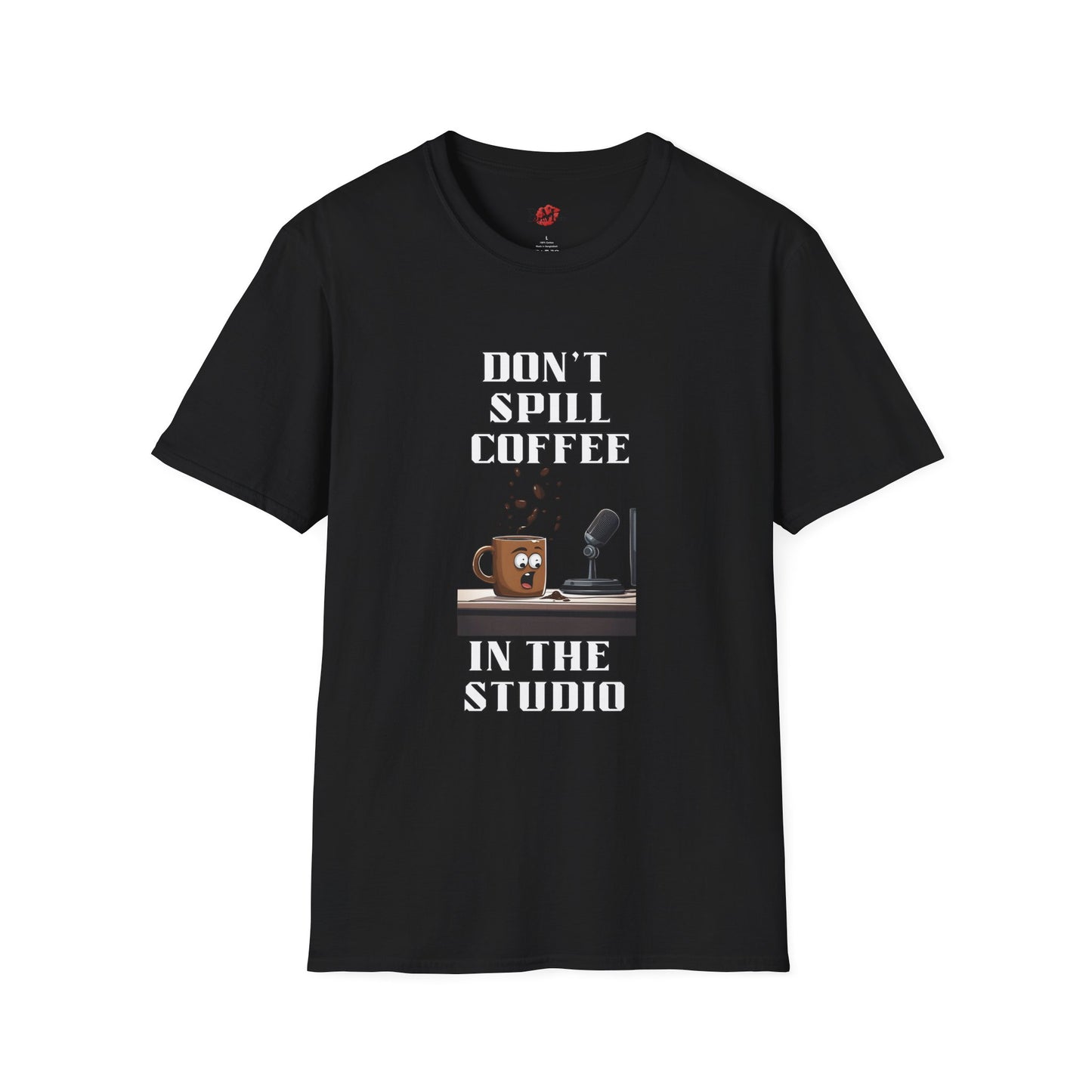 Don't Spill Coffee in the Studio Unisex Softstyle T-Shirt