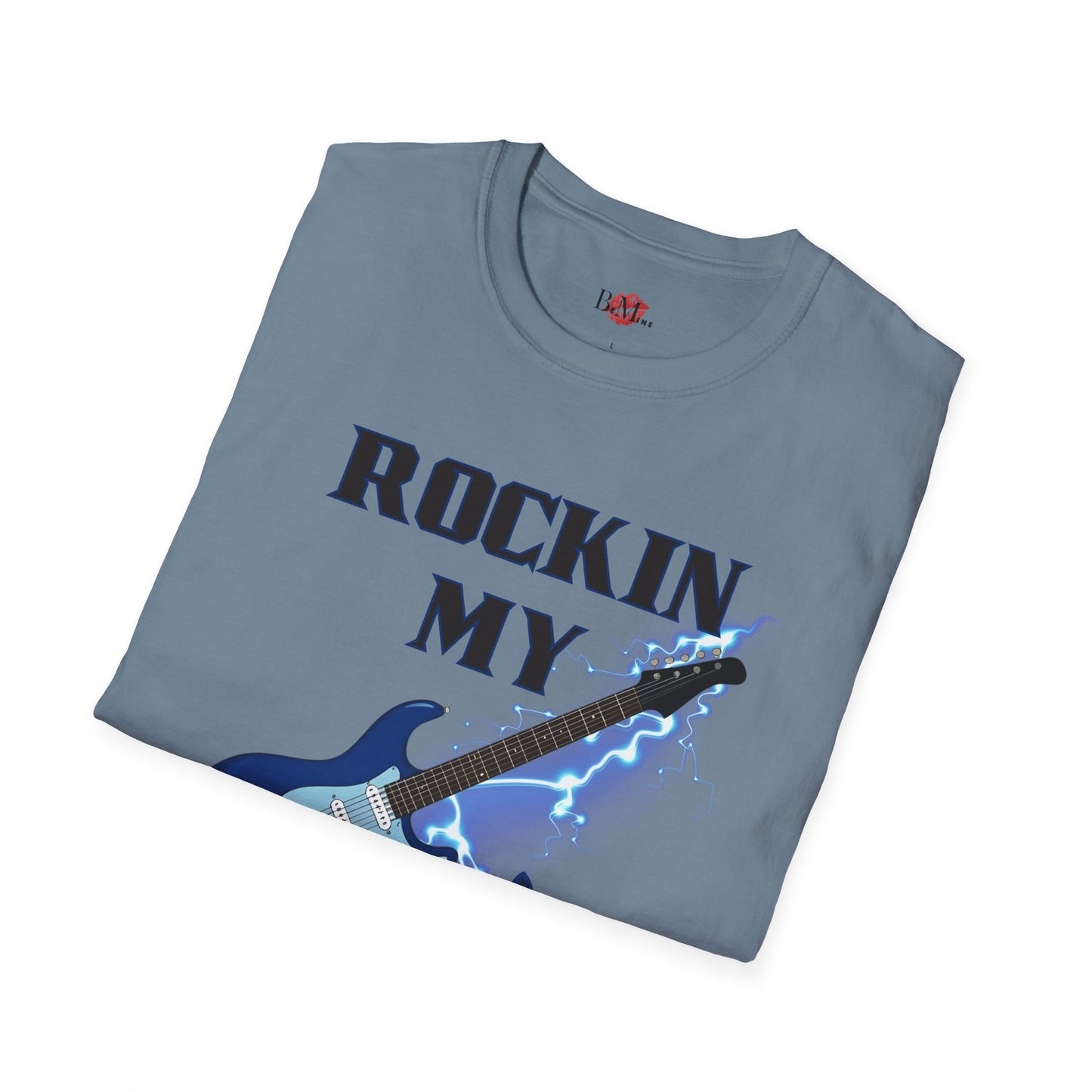 Rockin' My Guitar Unisex Softstyle T-Shirt - Perfect for Music Lovers