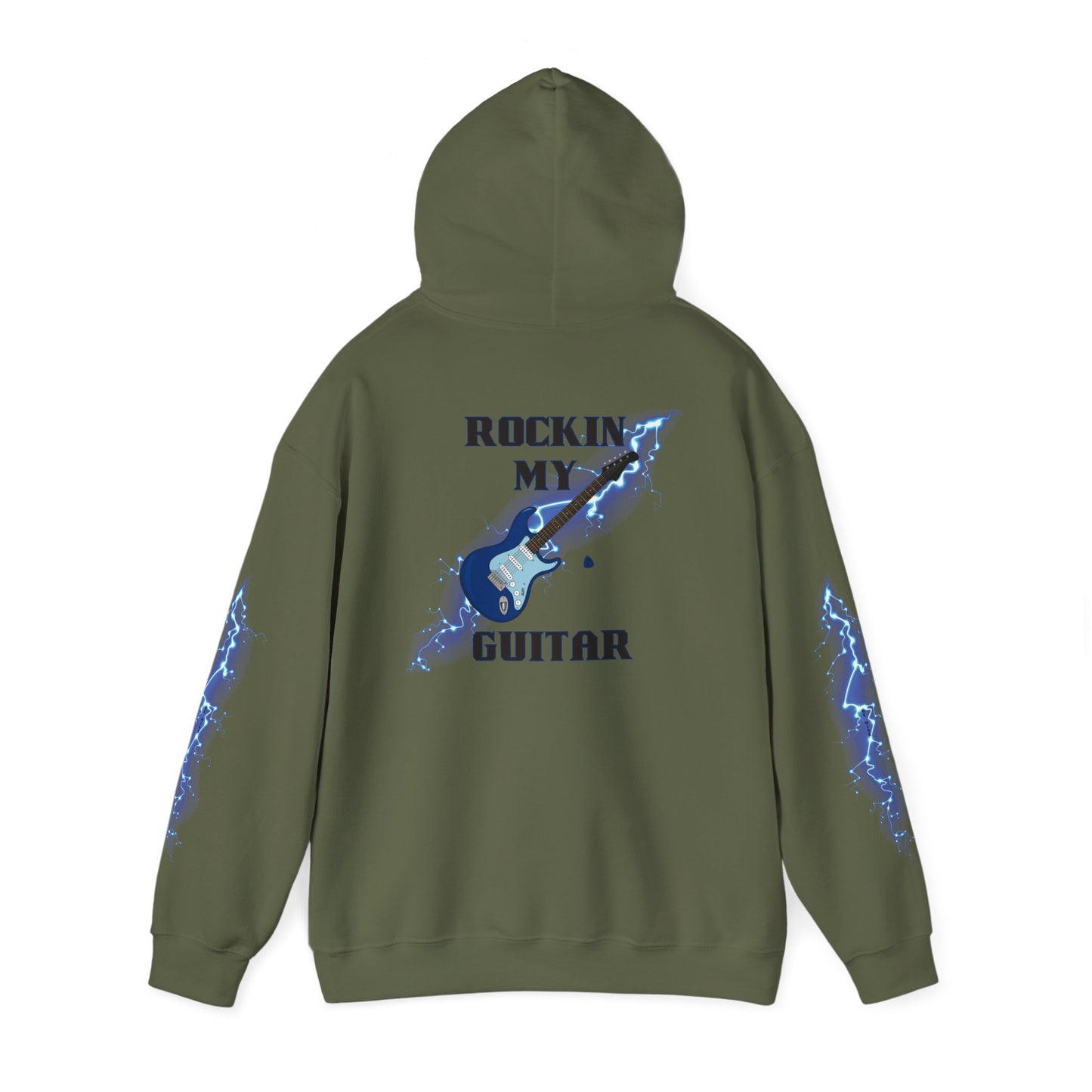 Rockin' My Guitar Hoodie - Unisex Heavy Blend™ Sweatshirt for Music Lovers