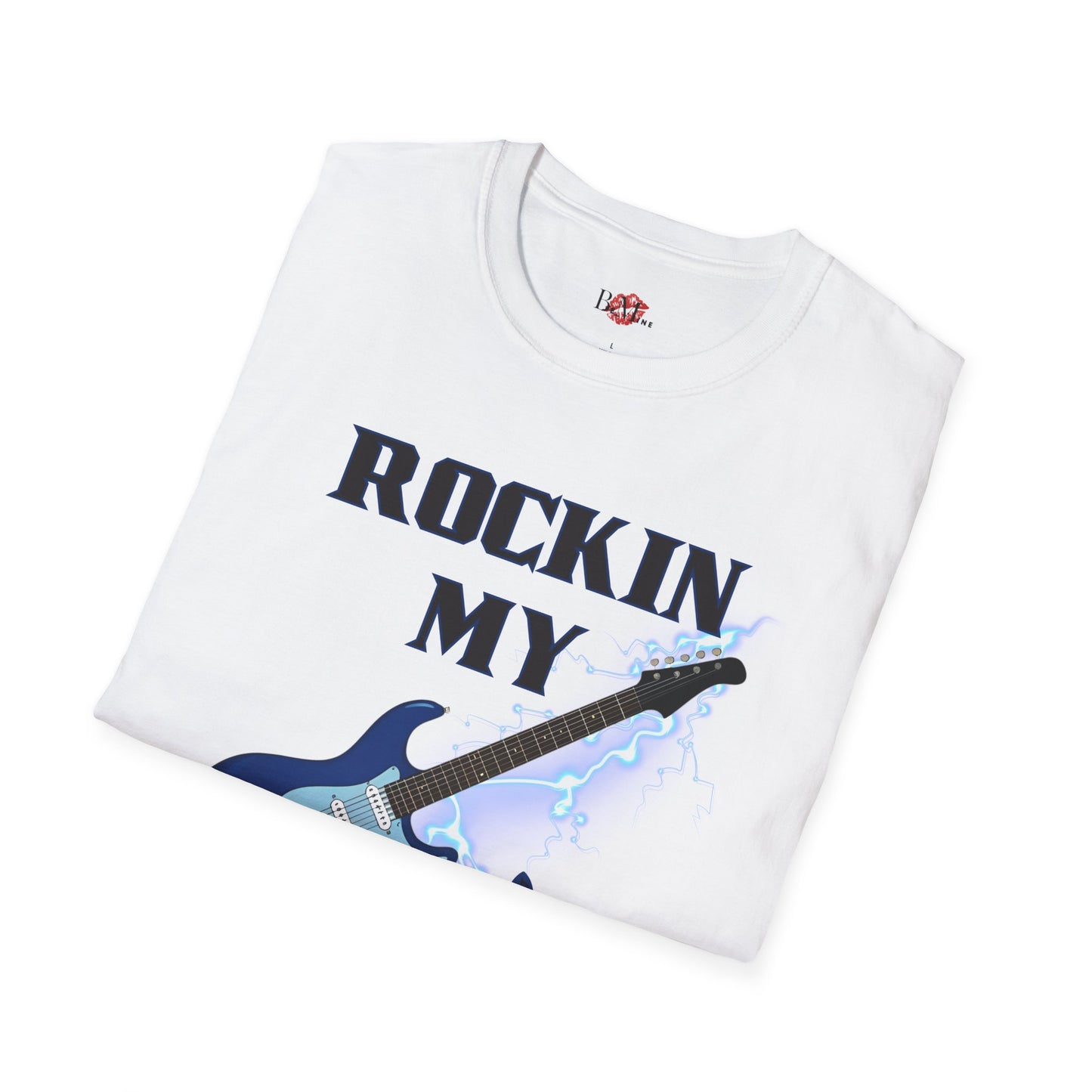 Rockin' My Guitar Unisex Softstyle T-Shirt - Perfect for Music Lovers