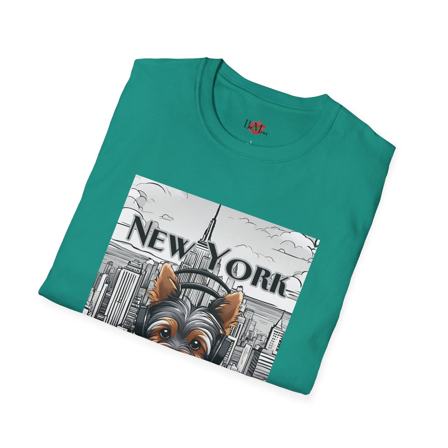 New York Beats 男女通用柔软风格 T 恤 - 都市狗图案 T 恤,适合城市爱好者