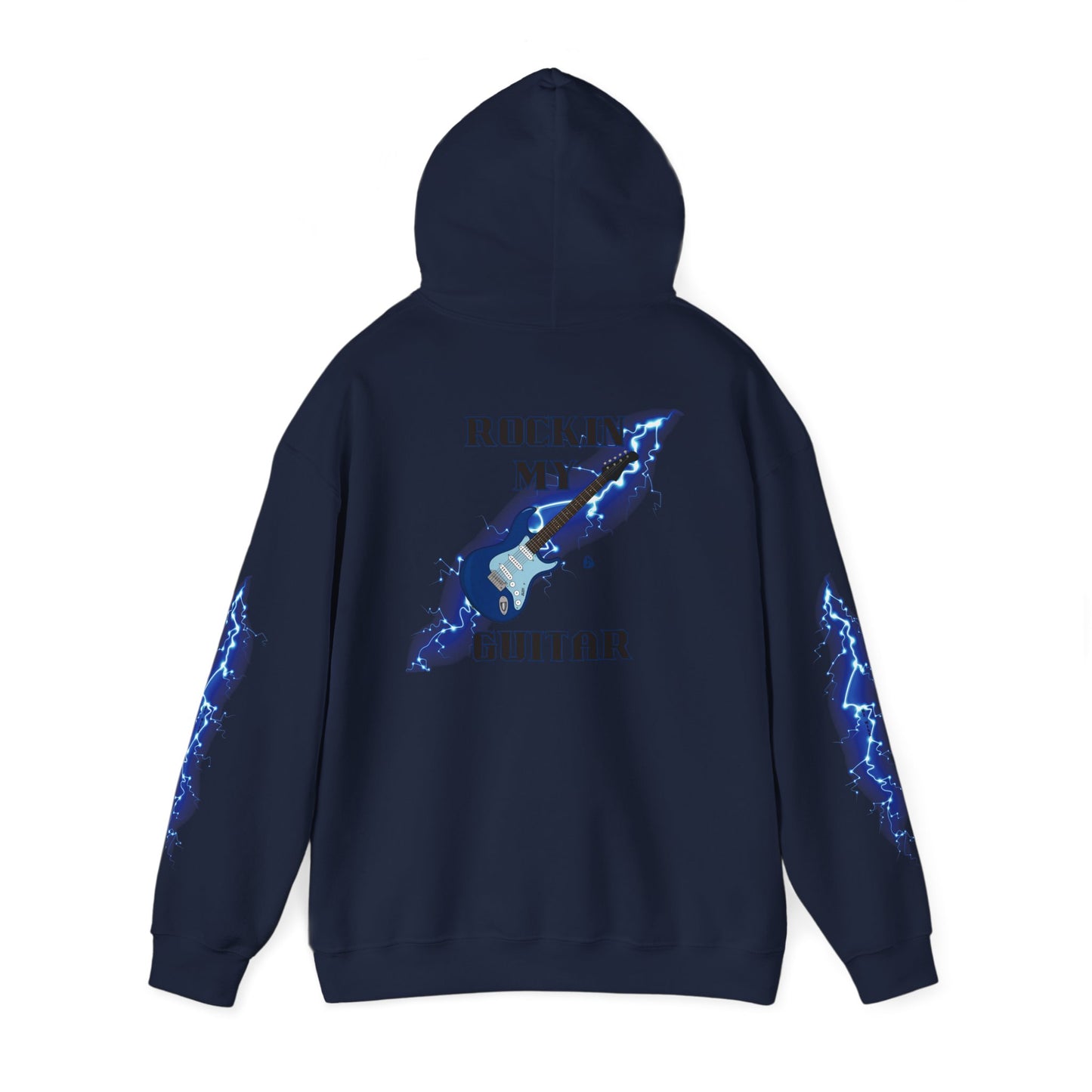 Rockin' My Guitar Hoodie - Unisex Heavy Blend™ Sweatshirt for Music Lovers