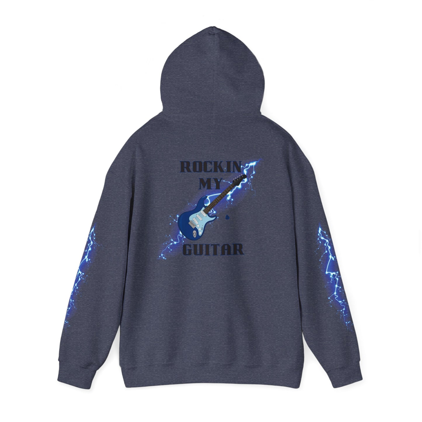 Rockin' My Guitar Hoodie - Unisex Heavy Blend™ Sweatshirt for Music Lovers