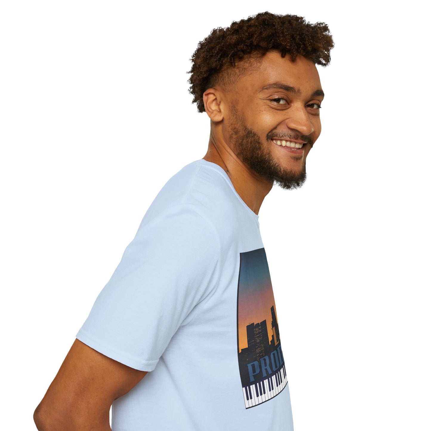 Music Producer Unisex Softstyle T-Shirt - L A Producer Design