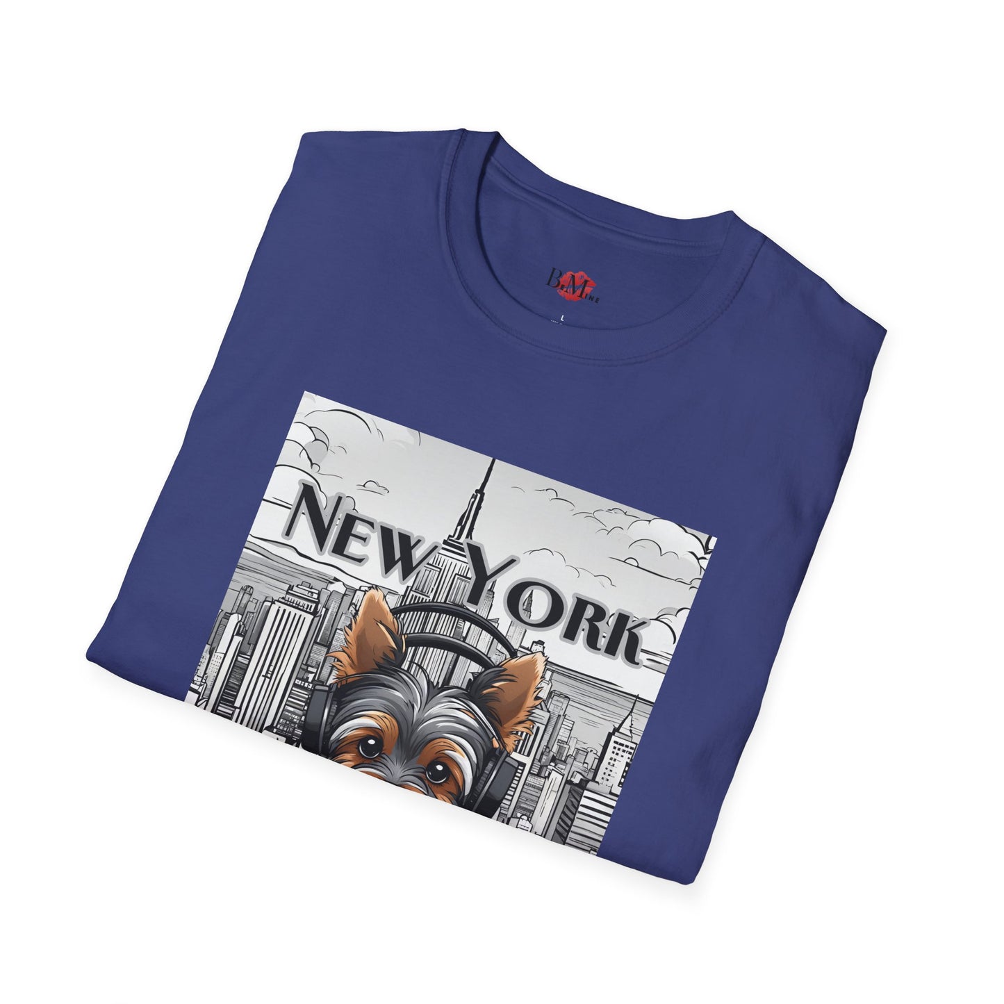 New York Beats 男女通用柔软风格 T 恤 - 都市狗图案 T 恤,适合城市爱好者