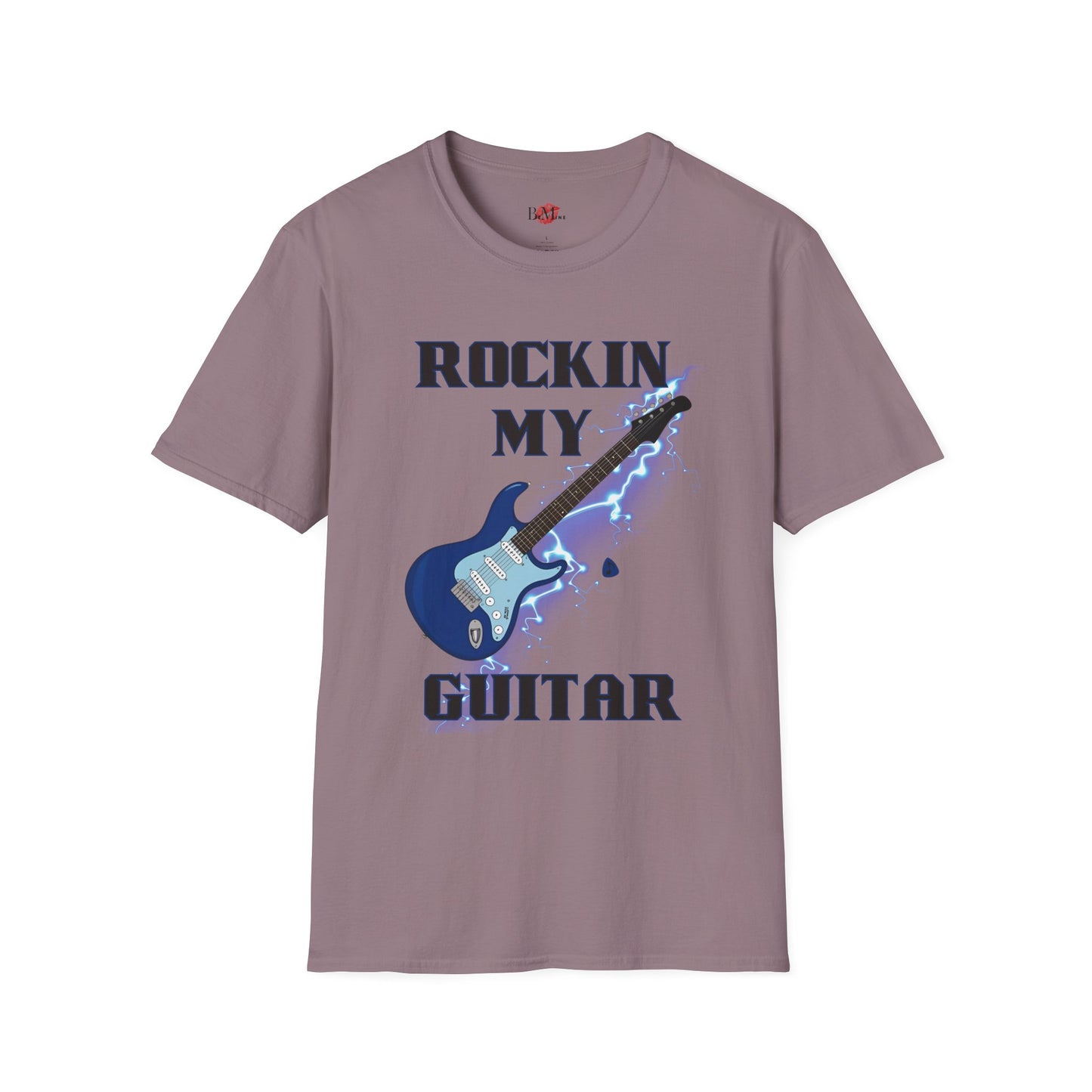 Rockin' My Guitar Unisex Softstyle T-Shirt - Perfect for Music Lovers