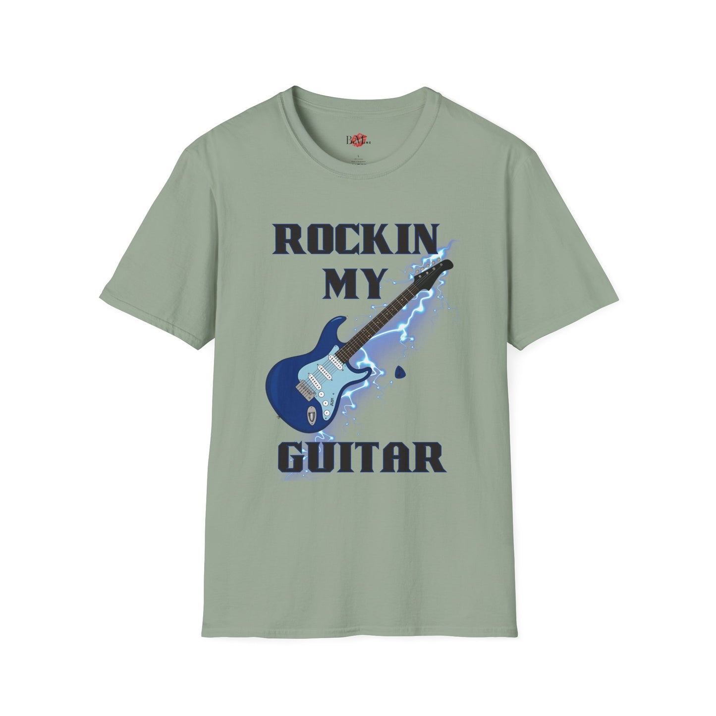Rockin' My Guitar Unisex Softstyle T-Shirt - Perfect for Music Lovers