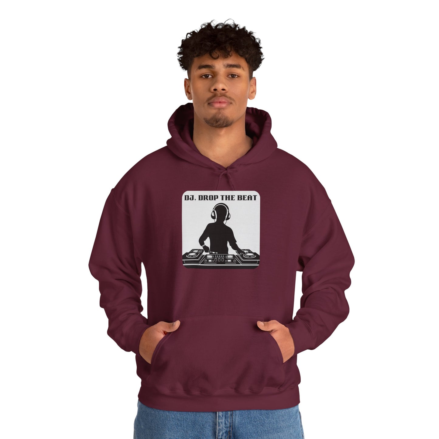 DJ Drop The Beat Unisex Hoodie - Heavy Blend Sweatshirt for Music Lovers