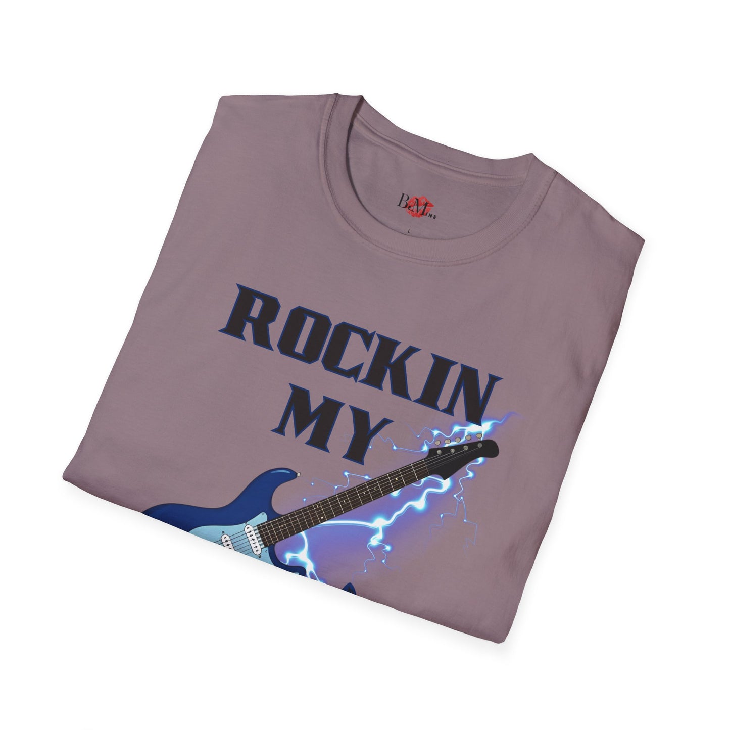 Rockin' My Guitar Unisex Softstyle T-Shirt - Perfect for Music Lovers