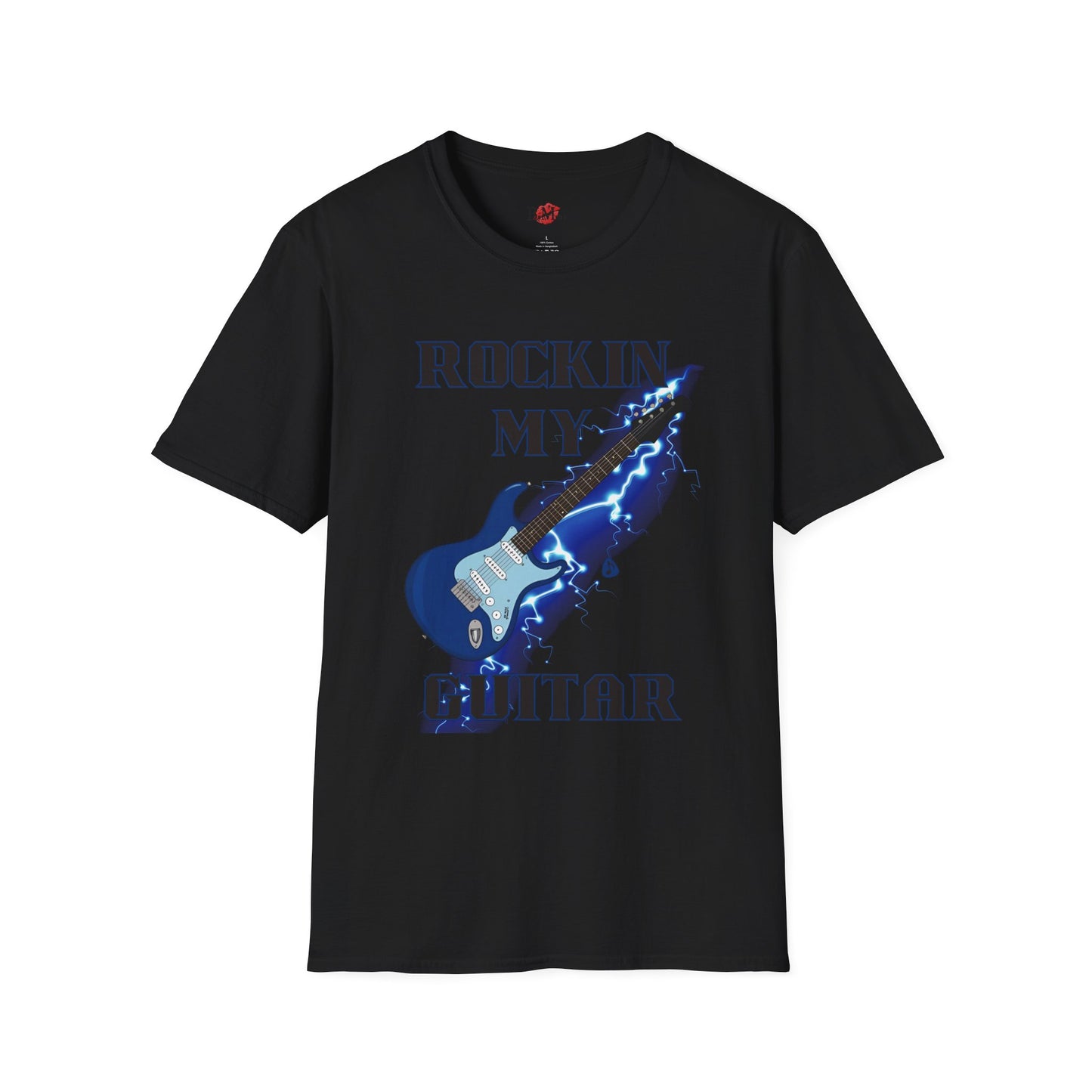 Rockin' My Guitar Unisex Softstyle T-Shirt - Perfect for Music Lovers