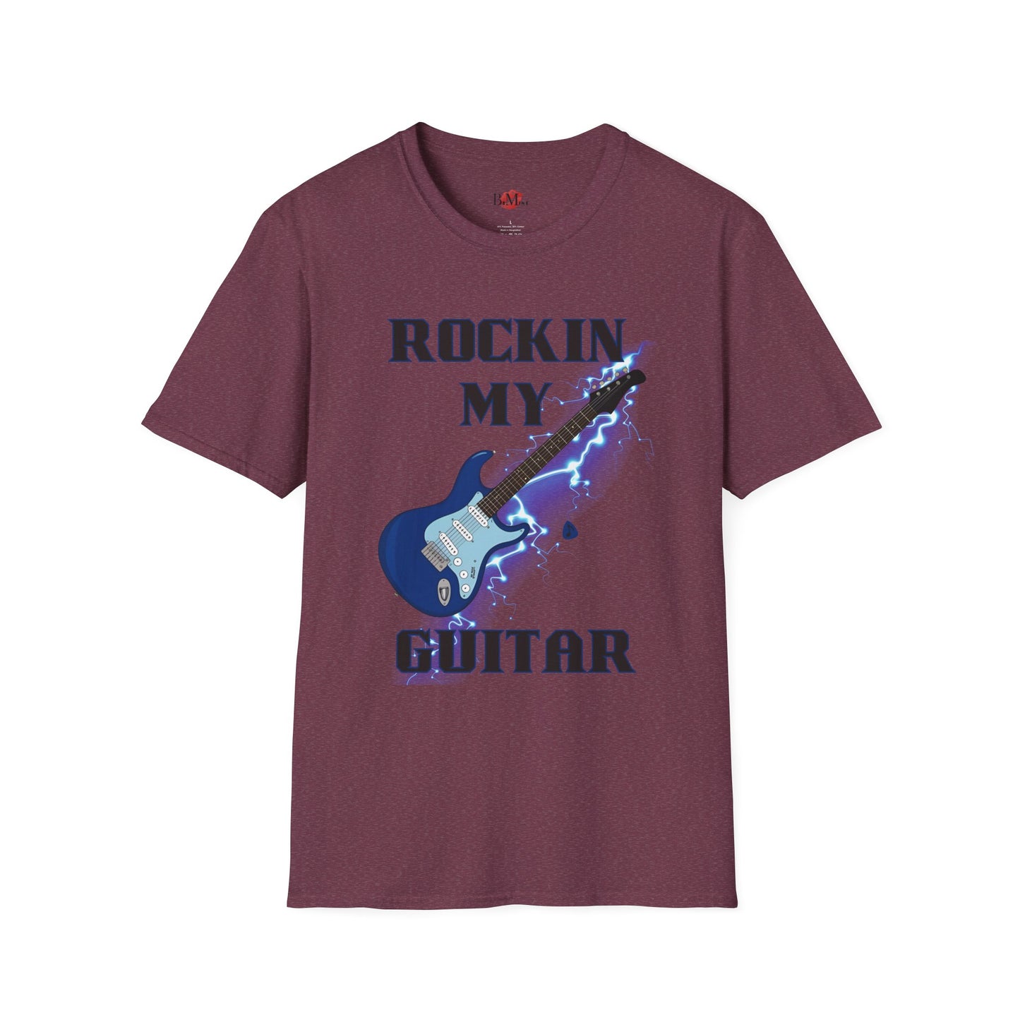 Rockin' My Guitar Unisex Softstyle T-Shirt - Perfect for Music Lovers