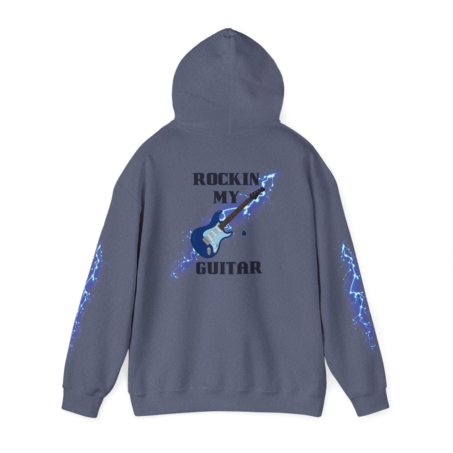 Rockin' My Guitar Hoodie - Unisex Heavy Blend™ Sweatshirt for Music Lovers