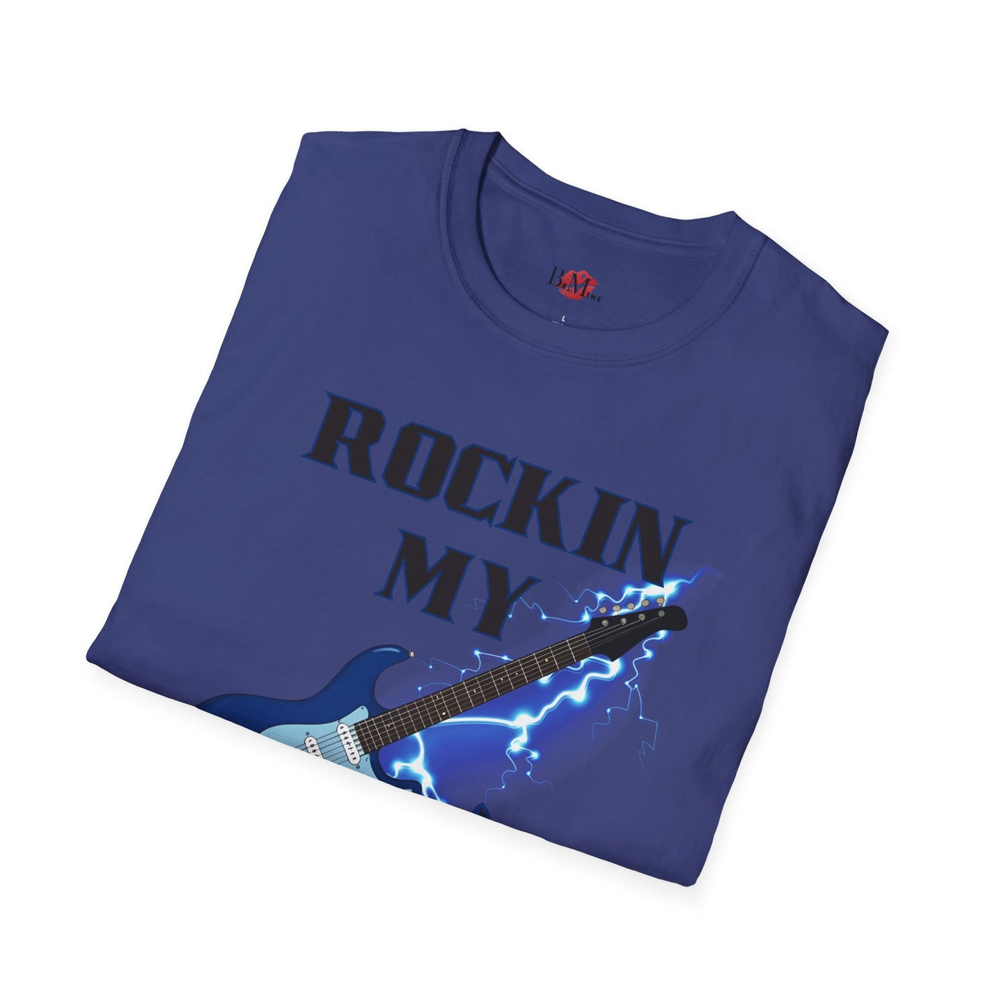 Rockin' My Guitar Unisex Softstyle T-Shirt - Perfect for Music Lovers