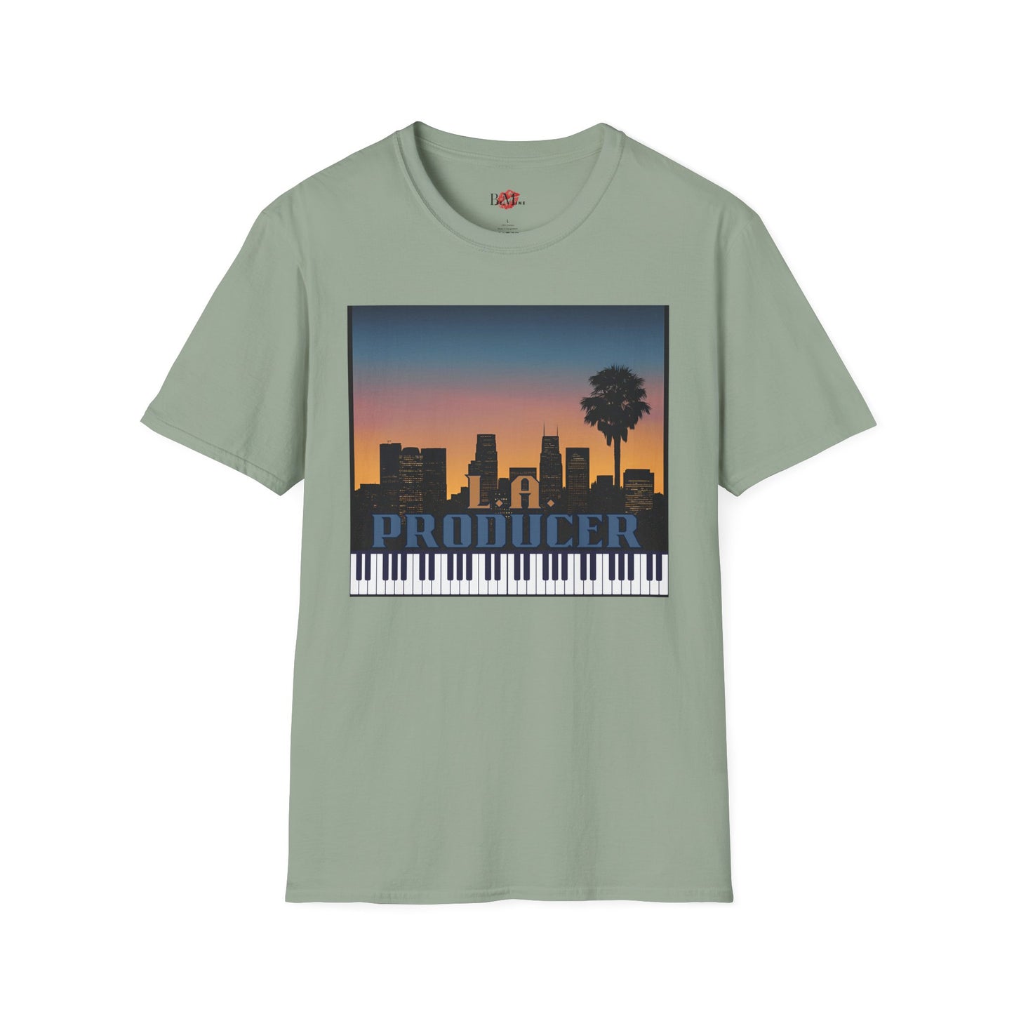 Music Producer Unisex Softstyle T-Shirt - L A Producer Design