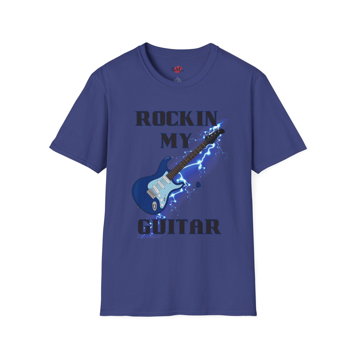 Rockin' My Guitar Unisex Softstyle T-Shirt - Perfect for Music Lovers