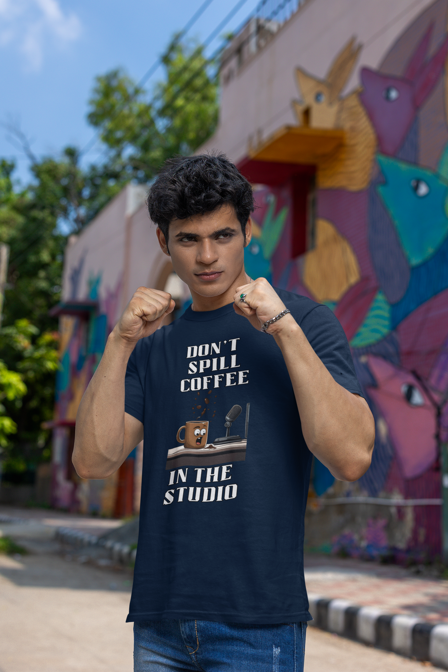Don't Spill Coffee in the Studio Unisex Softstyle T-Shirt