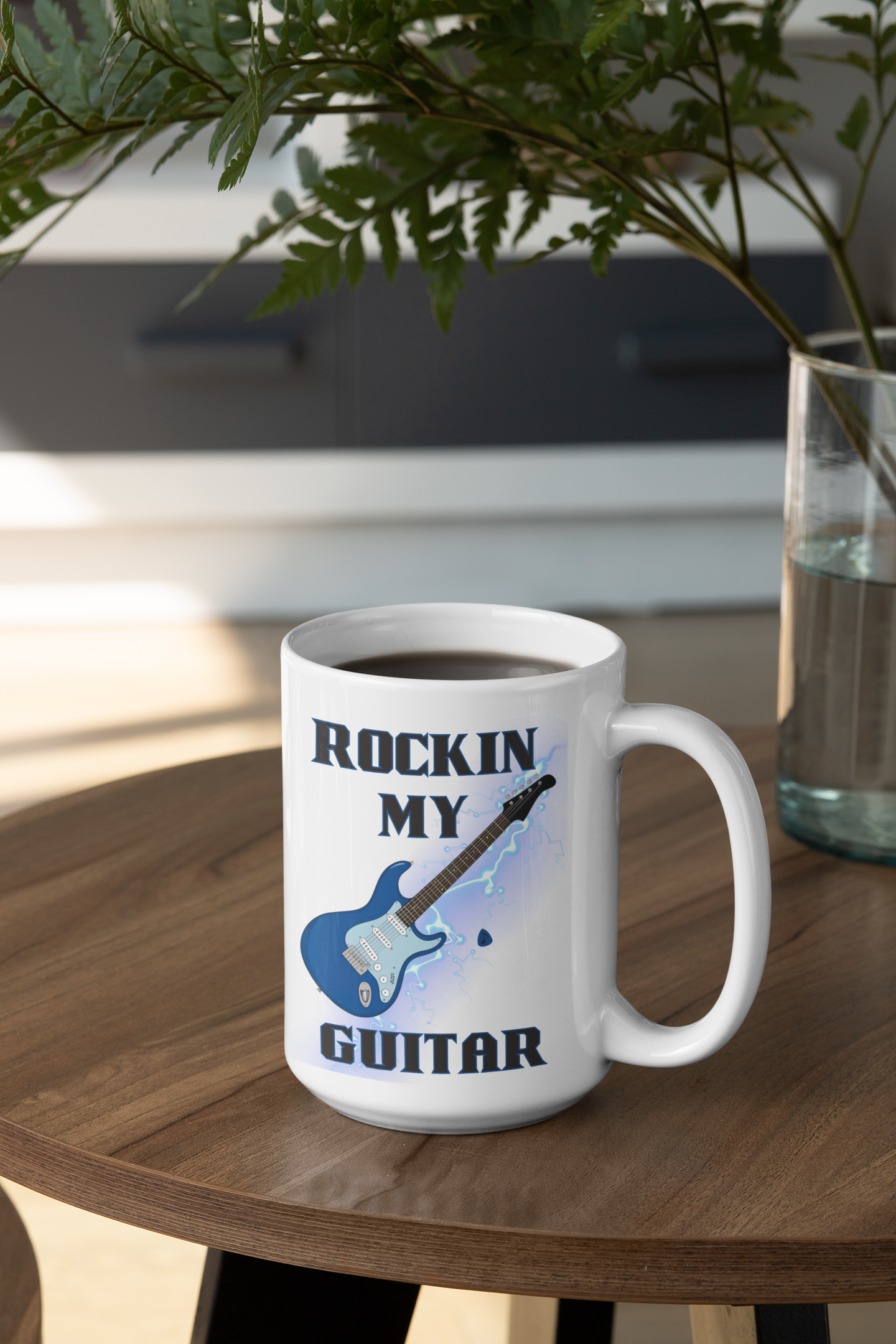 Rockin' Guitar Ceramic Mug - 11oz & 15oz Coffee Cup for Music Lovers