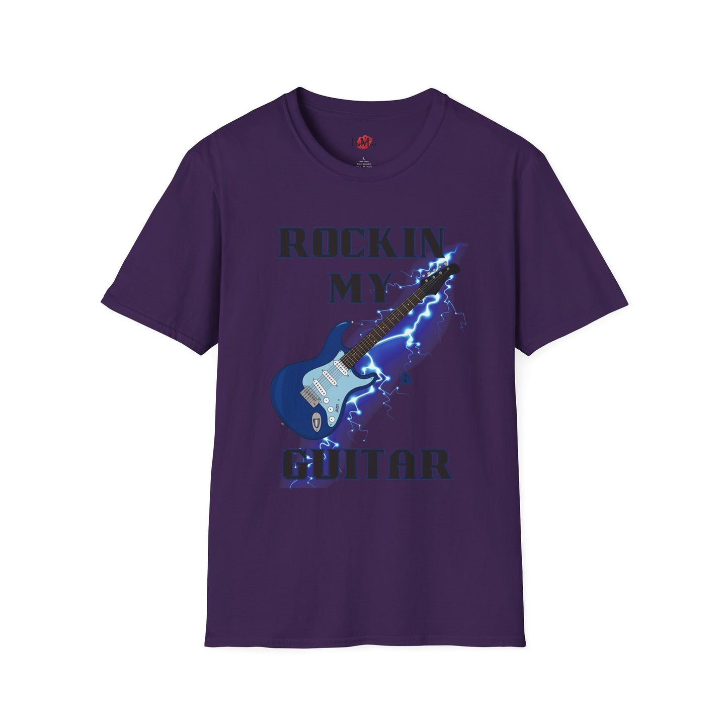 Rockin' My Guitar Unisex Softstyle T-Shirt - Perfect for Music Lovers