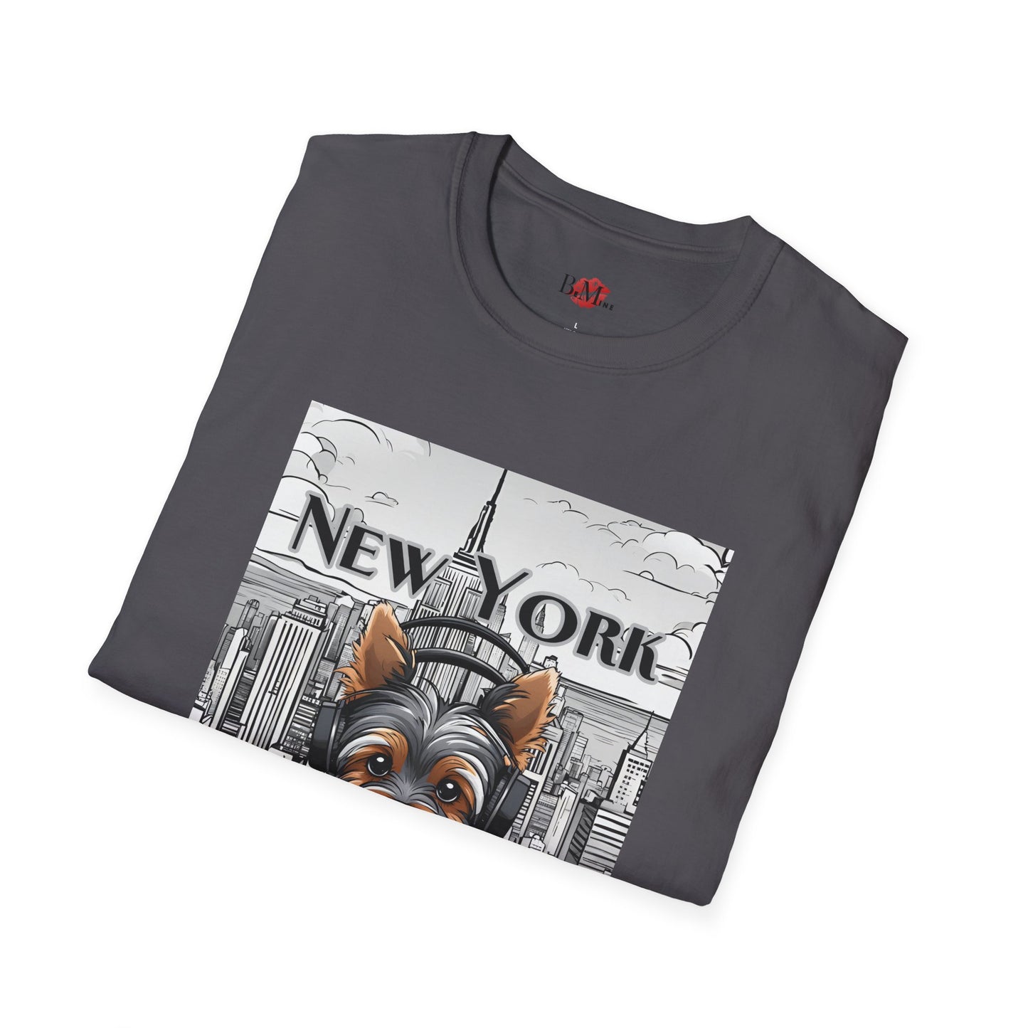 New York Beats 男女通用柔软风格 T 恤 - 都市狗图案 T 恤,适合城市爱好者