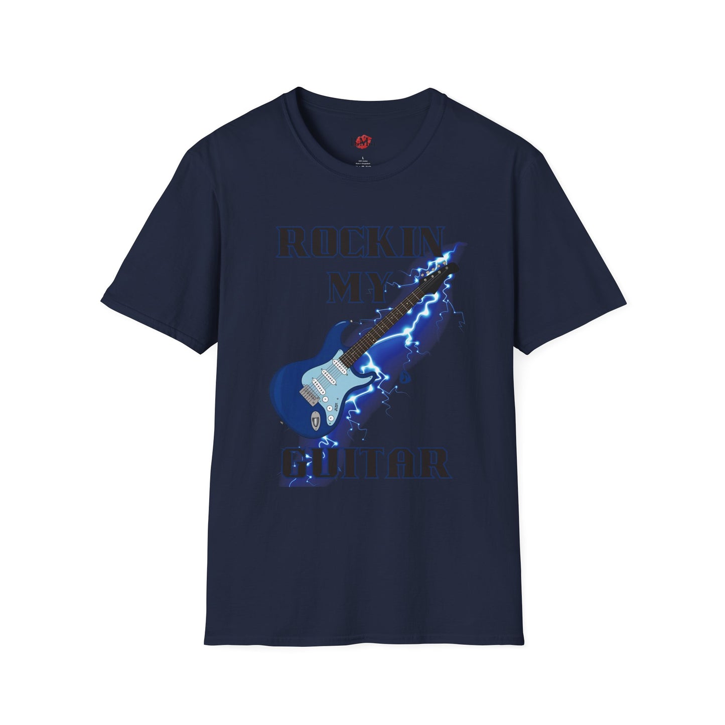 Rockin' My Guitar Unisex Softstyle T-Shirt - Perfect for Music Lovers