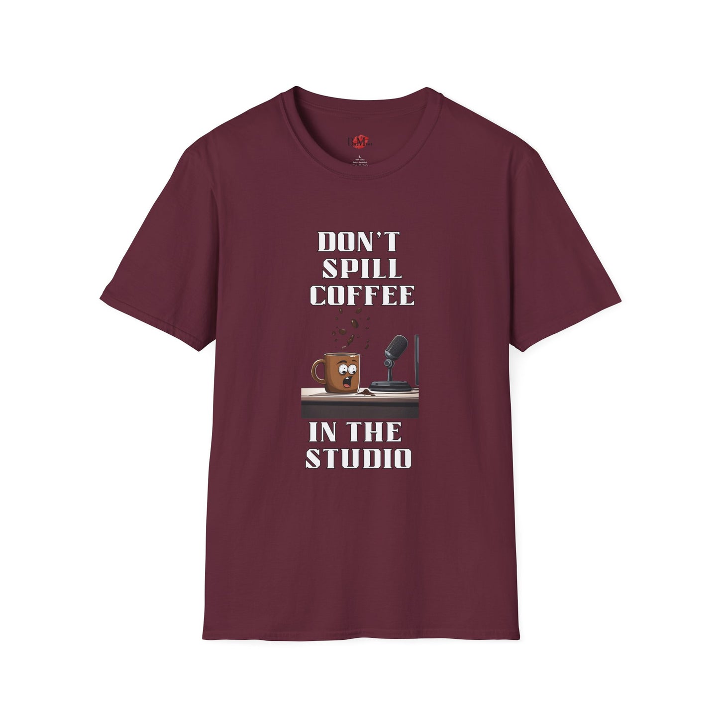 Don't Spill Coffee in the Studio Unisex Softstyle T-Shirt