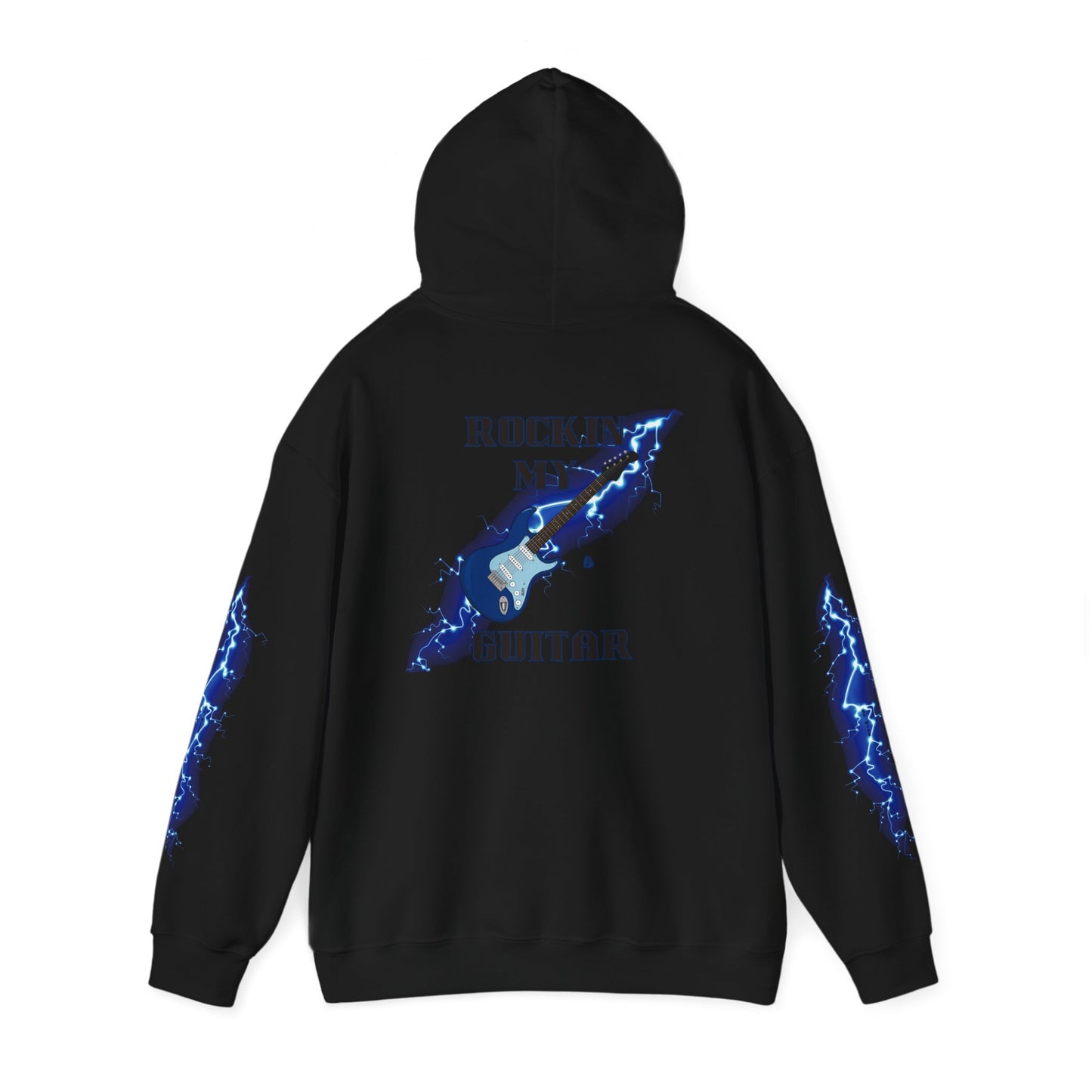 Rockin' My Guitar Hoodie - Unisex Heavy Blend™ Sweatshirt for Music Lovers