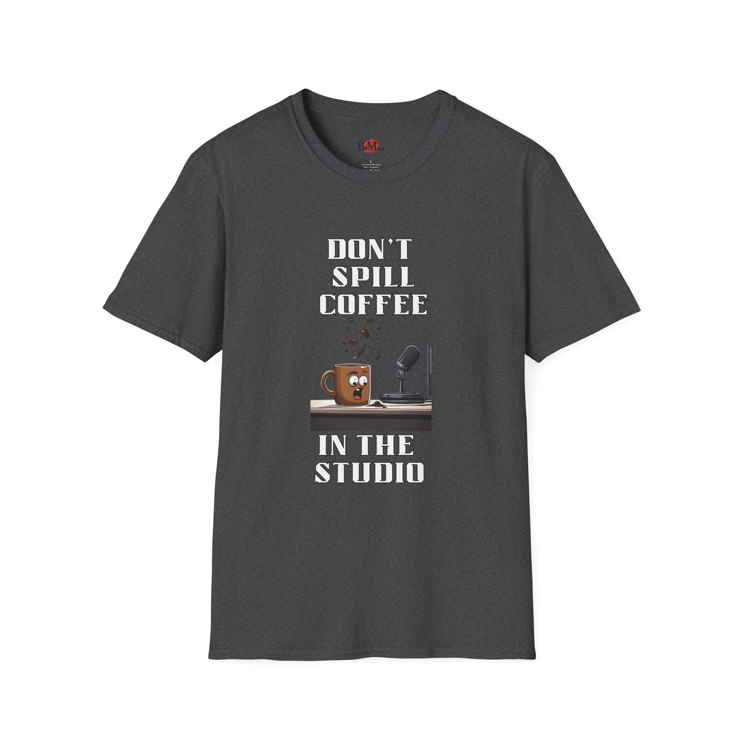 Don't Spill Coffee in the Studio Unisex Softstyle T-Shirt