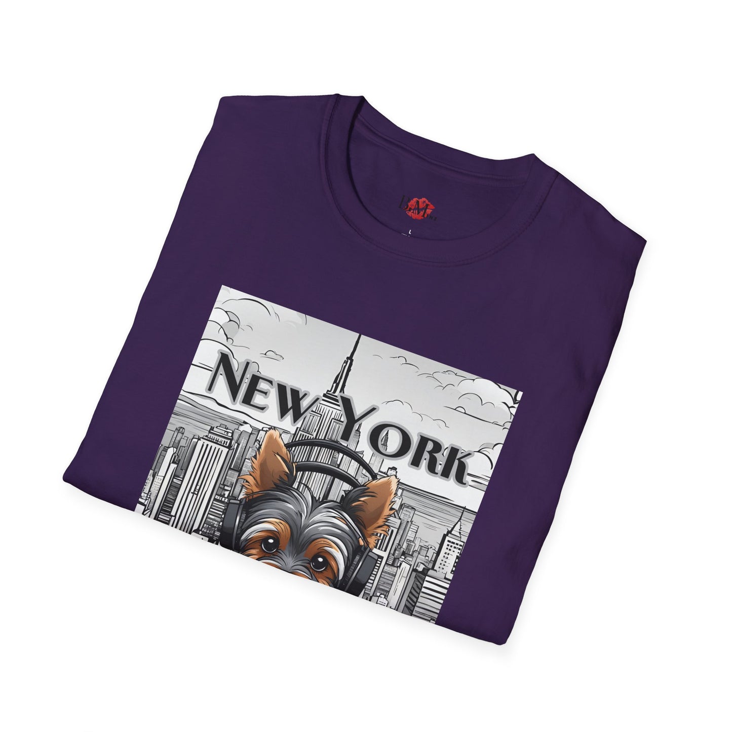 New York Beats 男女通用柔软风格 T 恤 - 都市狗图案 T 恤,适合城市爱好者