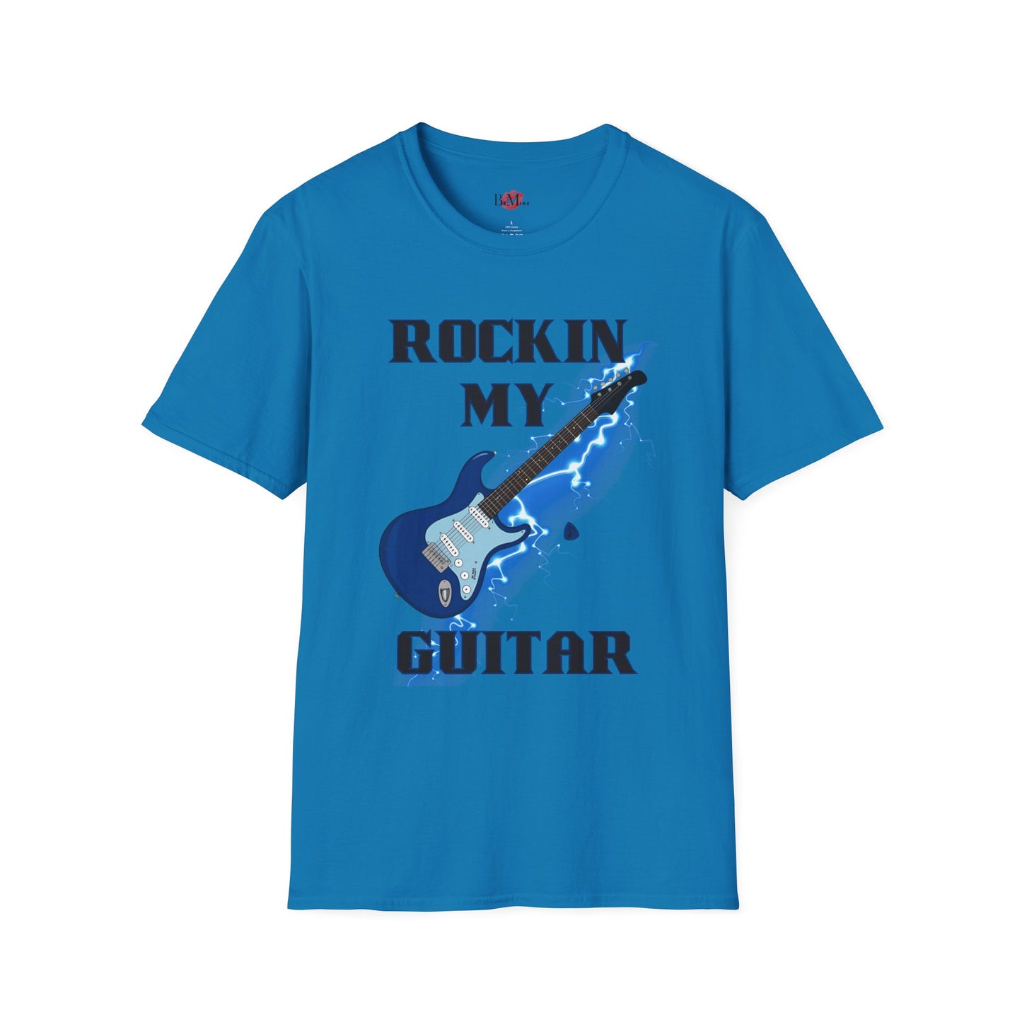 Rockin' My Guitar Unisex Softstyle T-Shirt - Perfect for Music Lovers