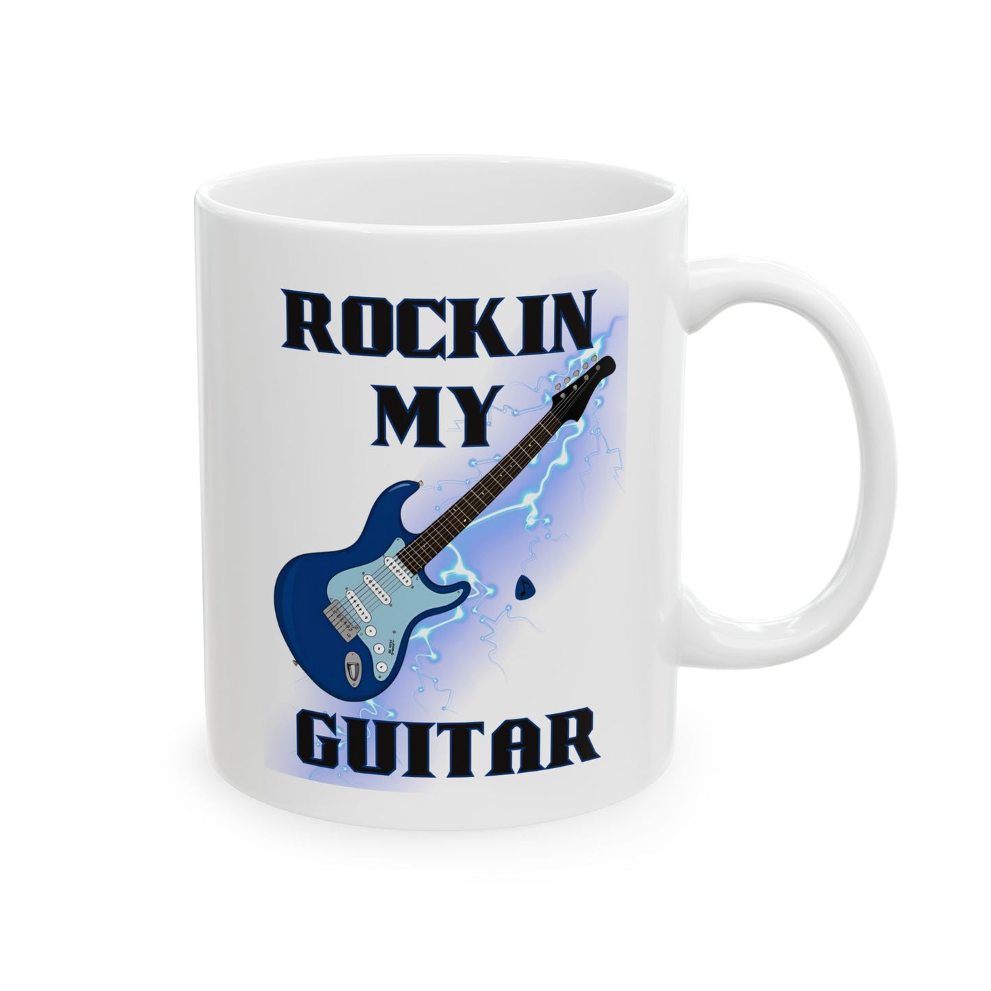 Rockin' Guitar Ceramic Mug - 11oz & 15oz Coffee Cup for Music Lovers