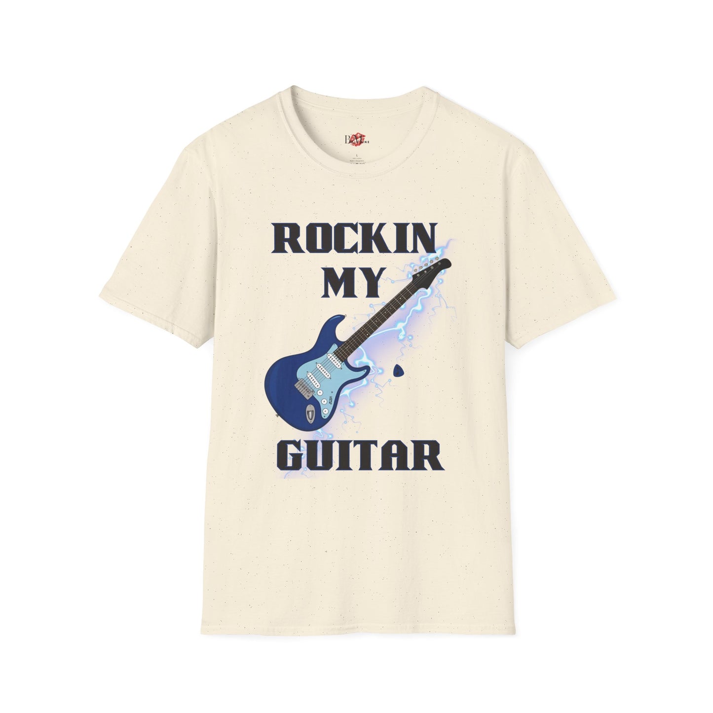 Rockin' My Guitar Unisex Softstyle T-Shirt - Perfect for Music Lovers