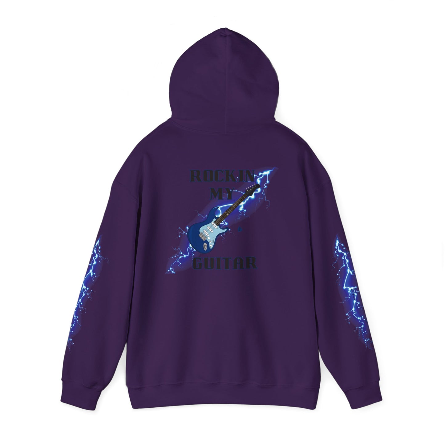 Rockin' My Guitar Hoodie - Unisex Heavy Blend™ Sweatshirt for Music Lovers