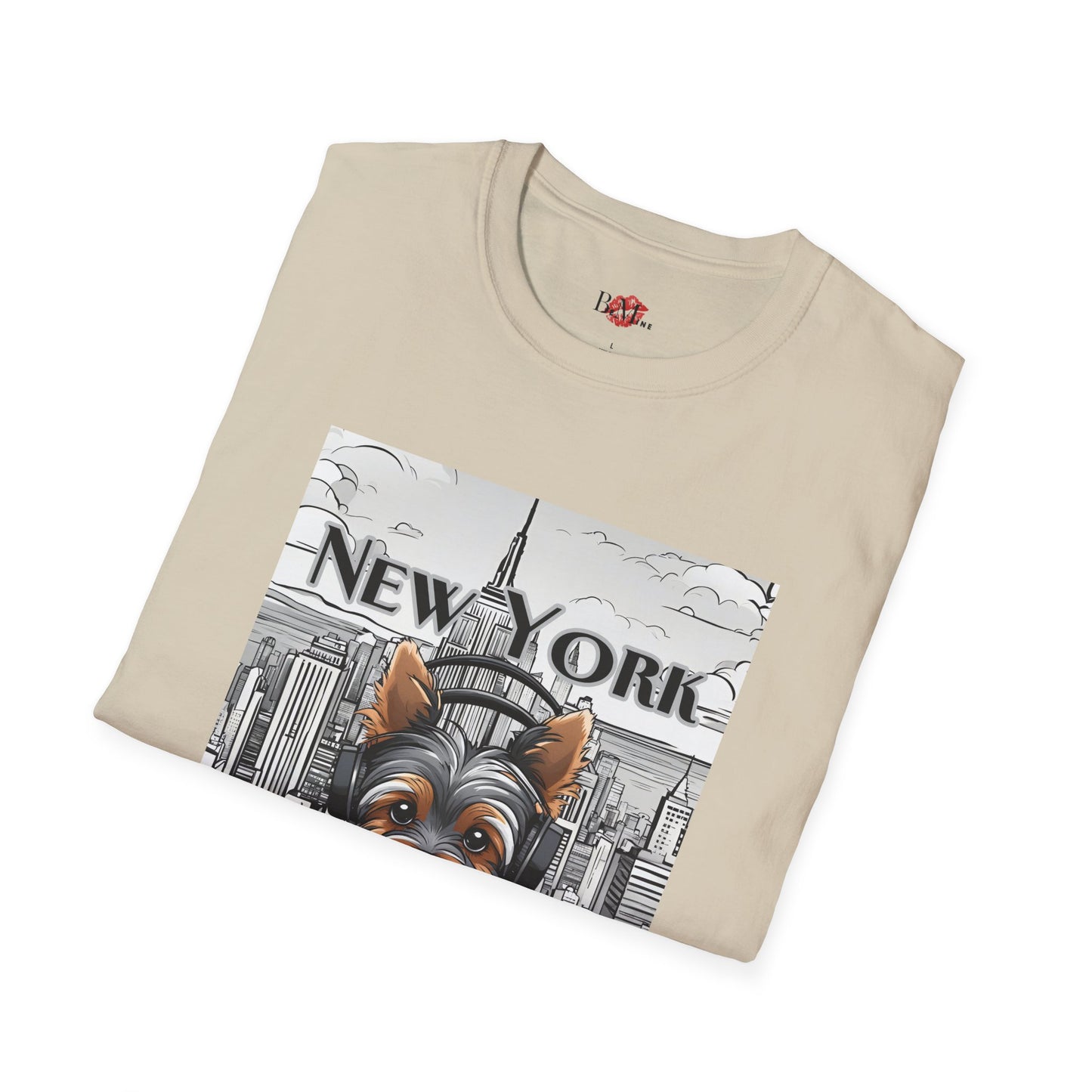 New York Beats 男女通用柔软风格 T 恤 - 都市狗图案 T 恤,适合城市爱好者