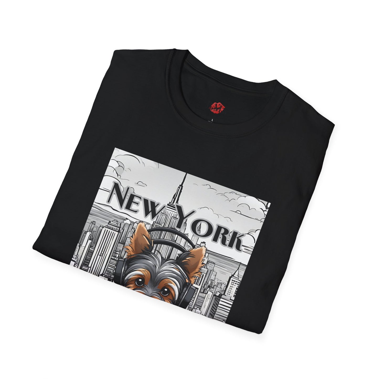 New York Beats 男女通用柔软风格 T 恤 - 都市狗图案 T 恤,适合城市爱好者