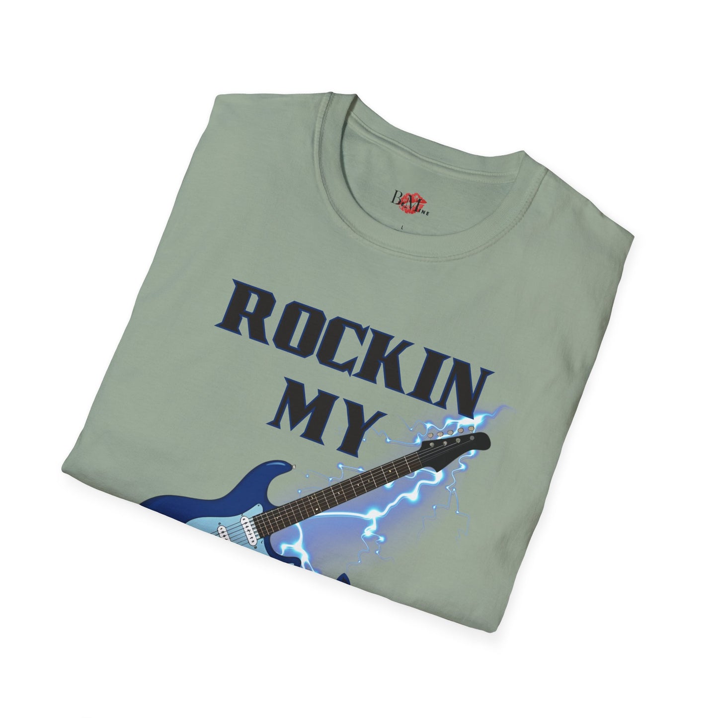 Rockin' My Guitar Unisex Softstyle T-Shirt - Perfect for Music Lovers