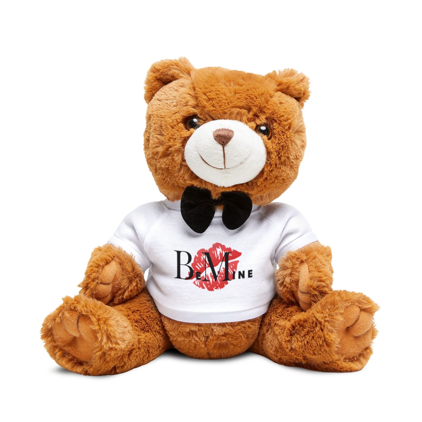 Valentine Bear Plush with 'Be Mine' Kiss T-Shirt