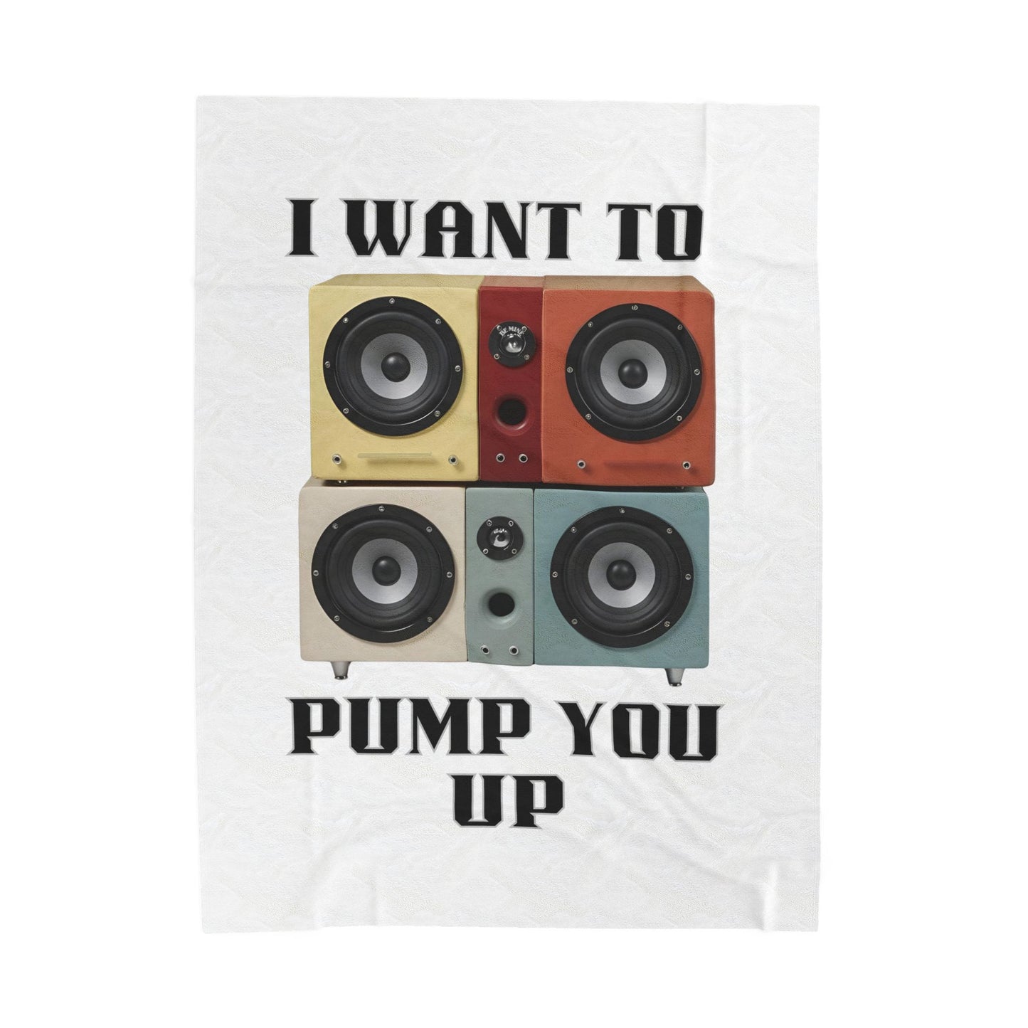 Velveteen Plush Blanket — I Want To Pump You Up Vintage Speaker Design