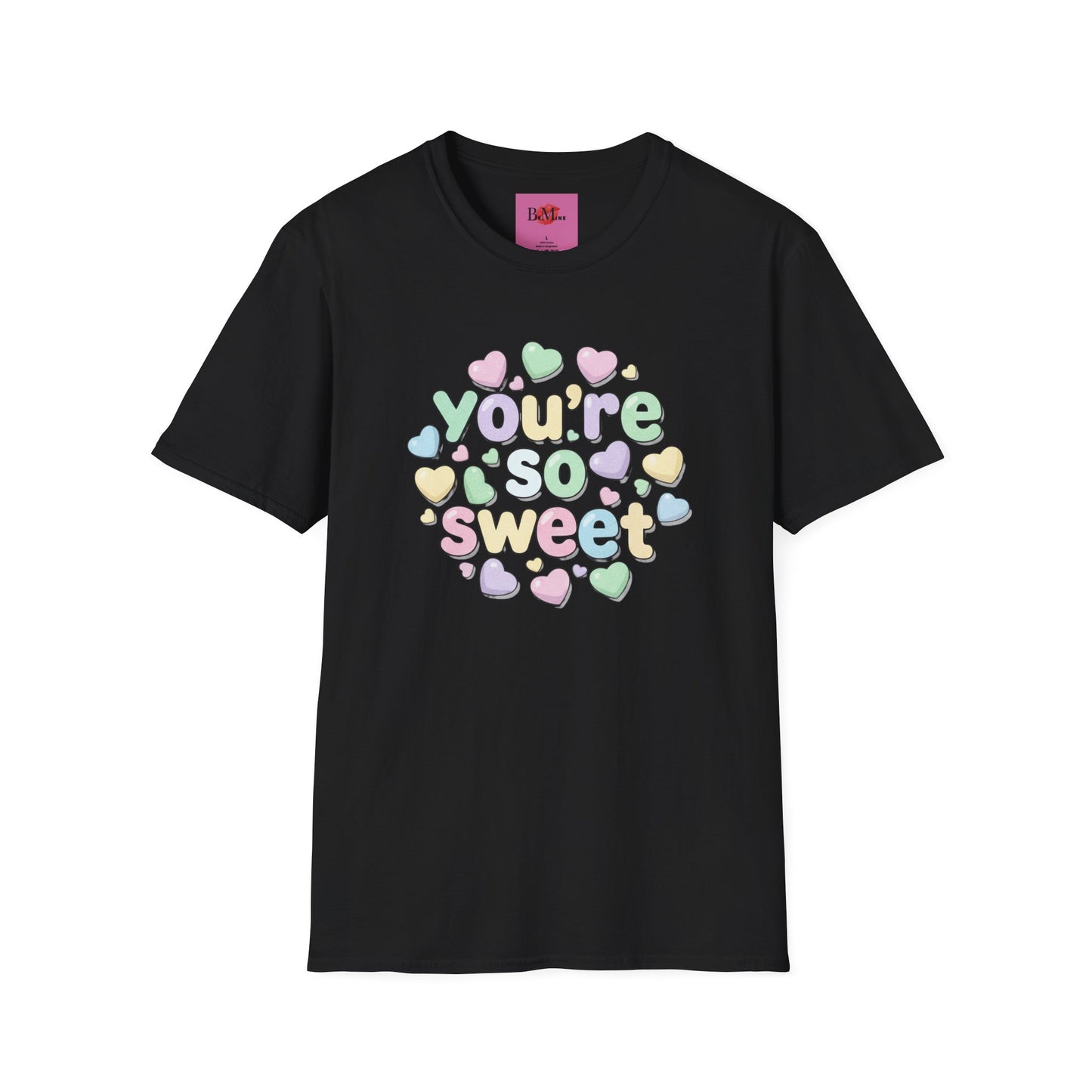 You’re So Sweet T‑Shirt — Pastel Candy Heart Graphic Tee