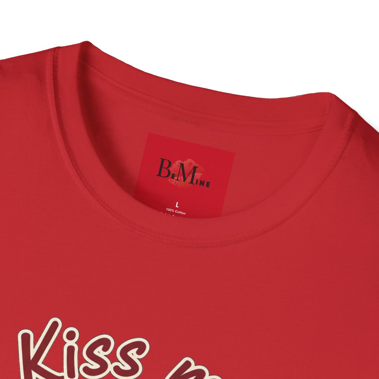 Kiss Me Be Mine T-Shirt — Red Lip Valentine Graphic Tee