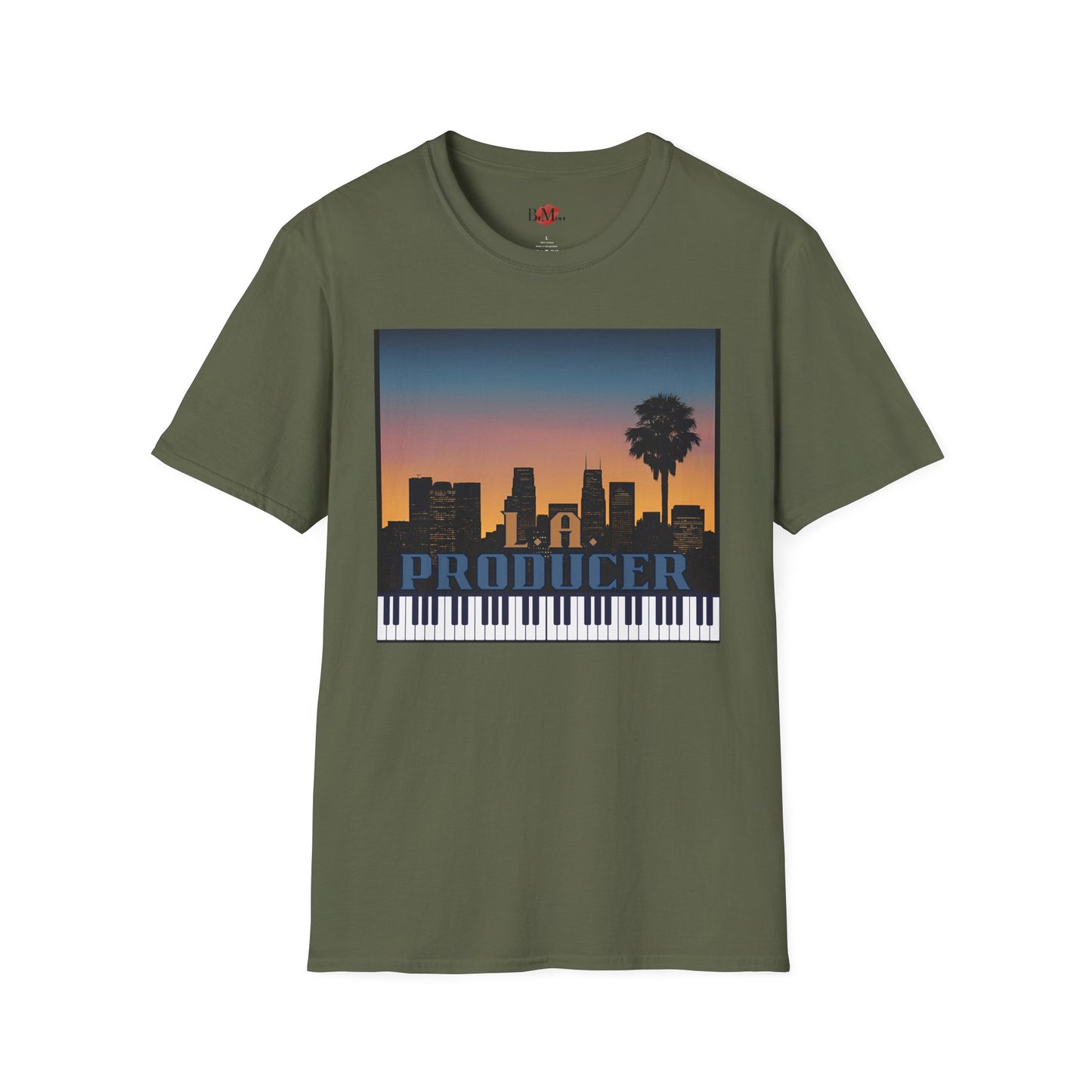 Music Producer Unisex Softstyle T-Shirt - L A Producer Design