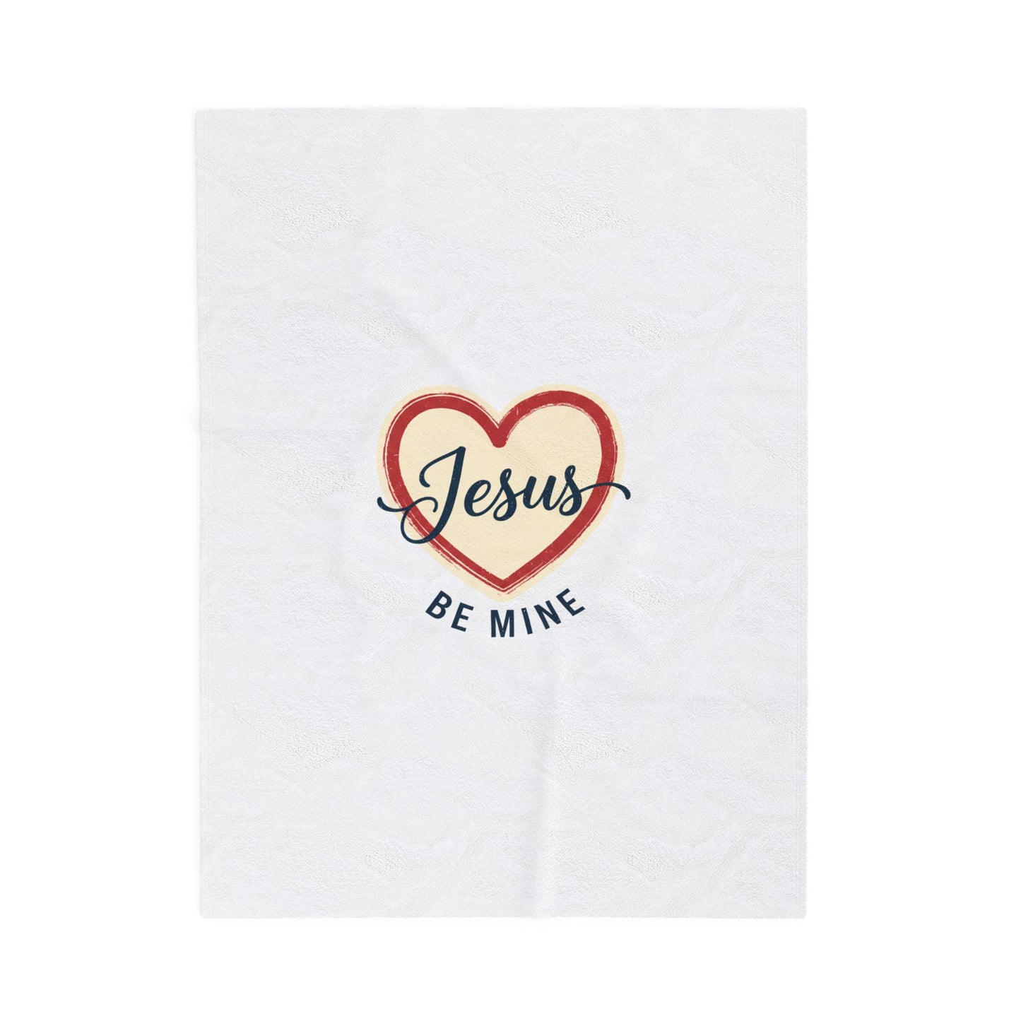 Jesus Be Mine Plush Blanket – Christian Valentine Heart Throw