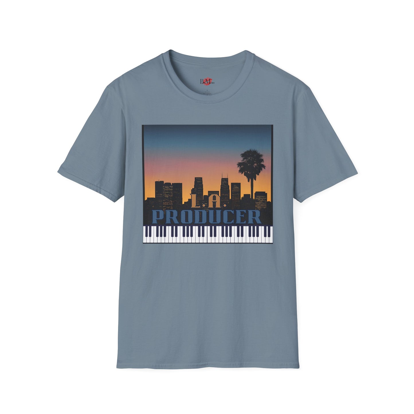 Music Producer Unisex Softstyle T-Shirt - L A Producer Design