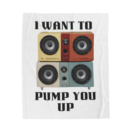 Velveteen Plush Blanket — I Want To Pump You Up Vintage Speaker Design