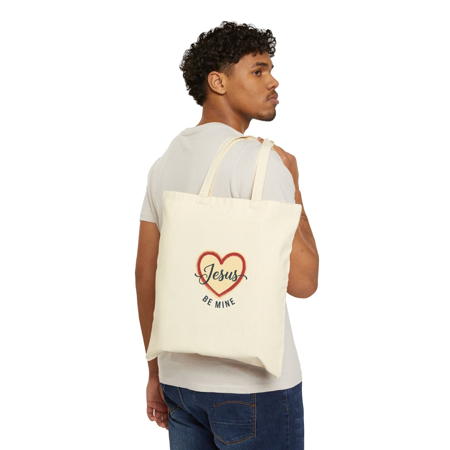 Jesus Be Mine Heart Tote Bag