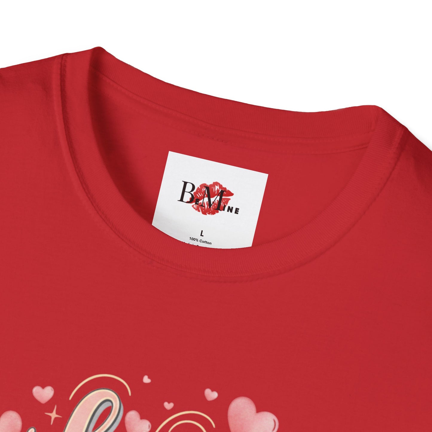 T-Shirt — "Love is in the Air" Pink Heart Graphic