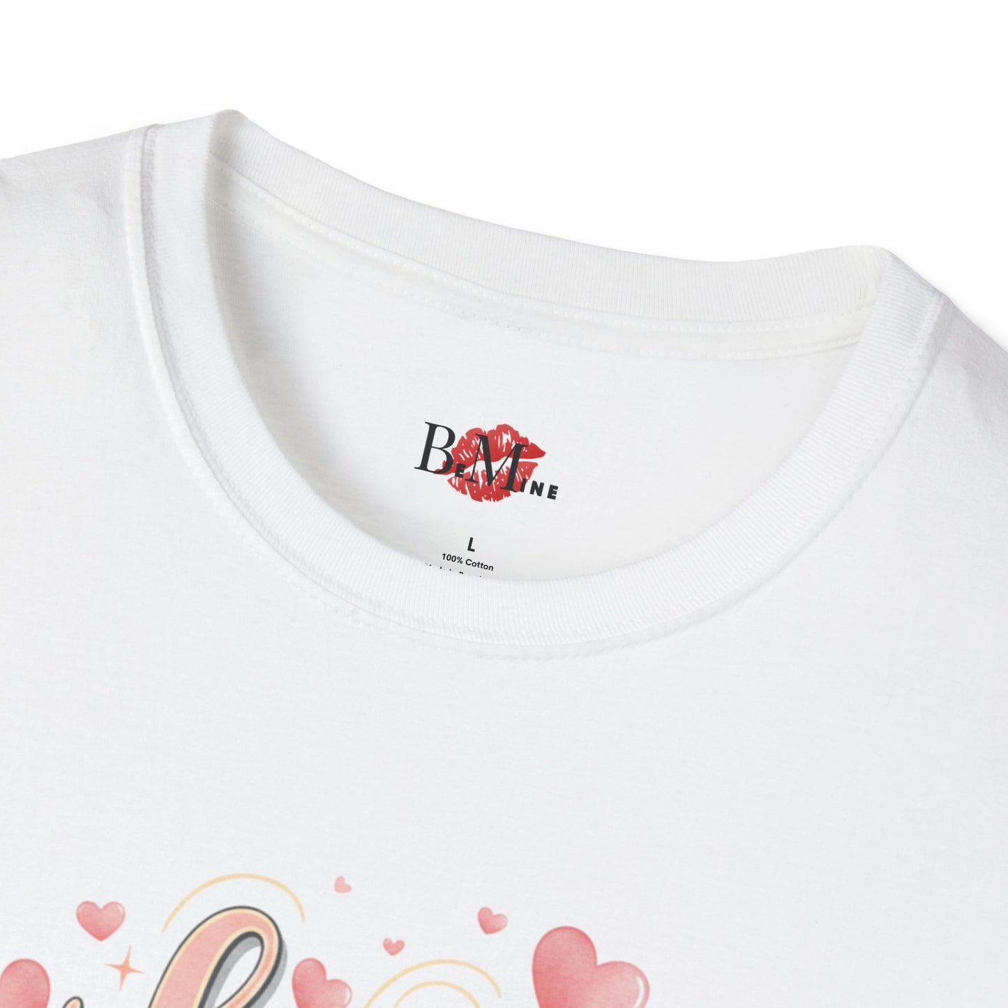 T-Shirt — "Love is in the Air" Pink Heart Graphic